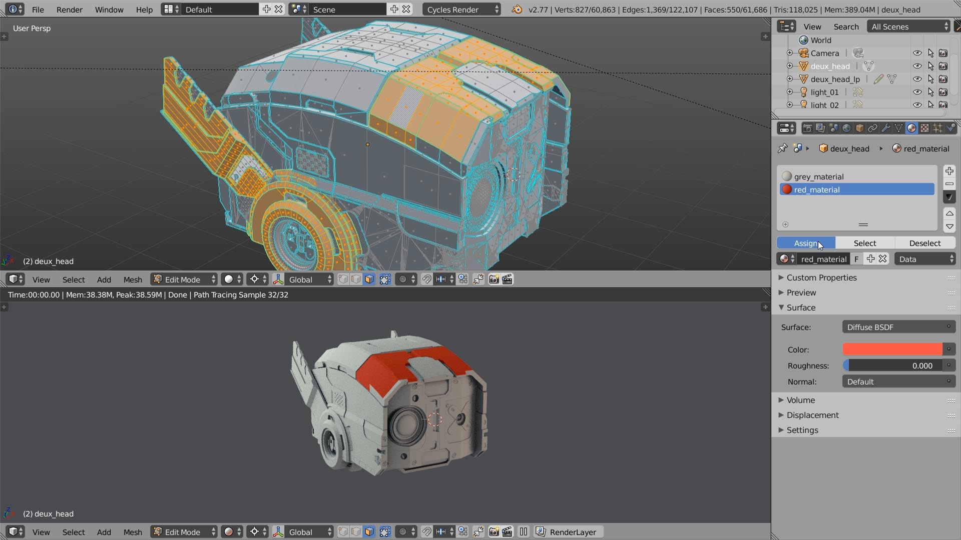 texturing by poligons blender