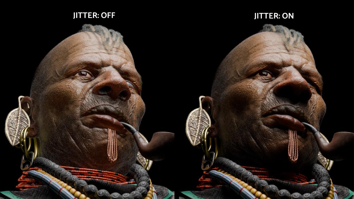 eevee shadow jitter on and off in character shots