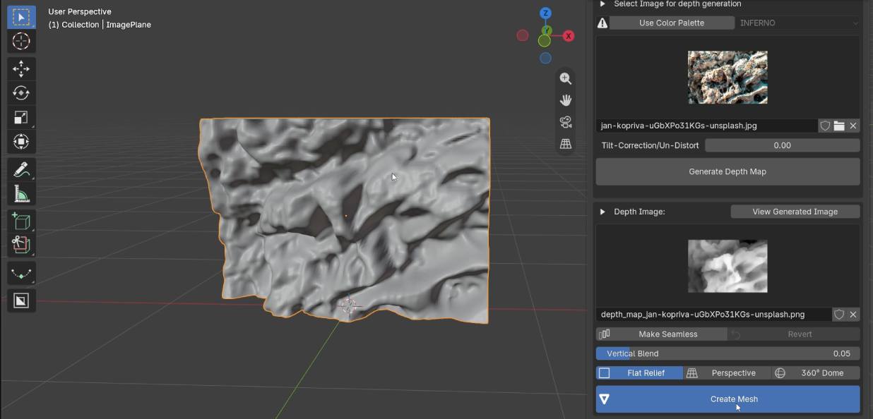 depth map to 3d model