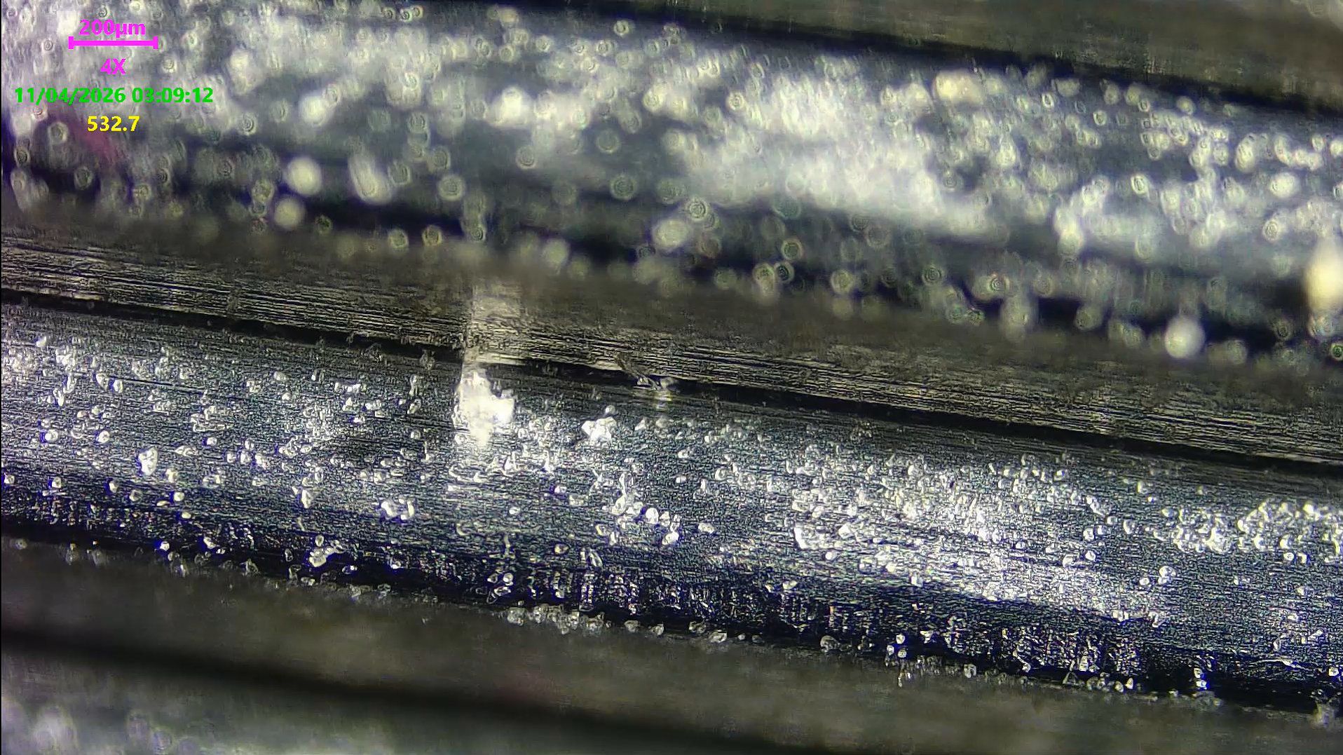 Material Layering via particle scattered on surfaces. advanced rendering techniques