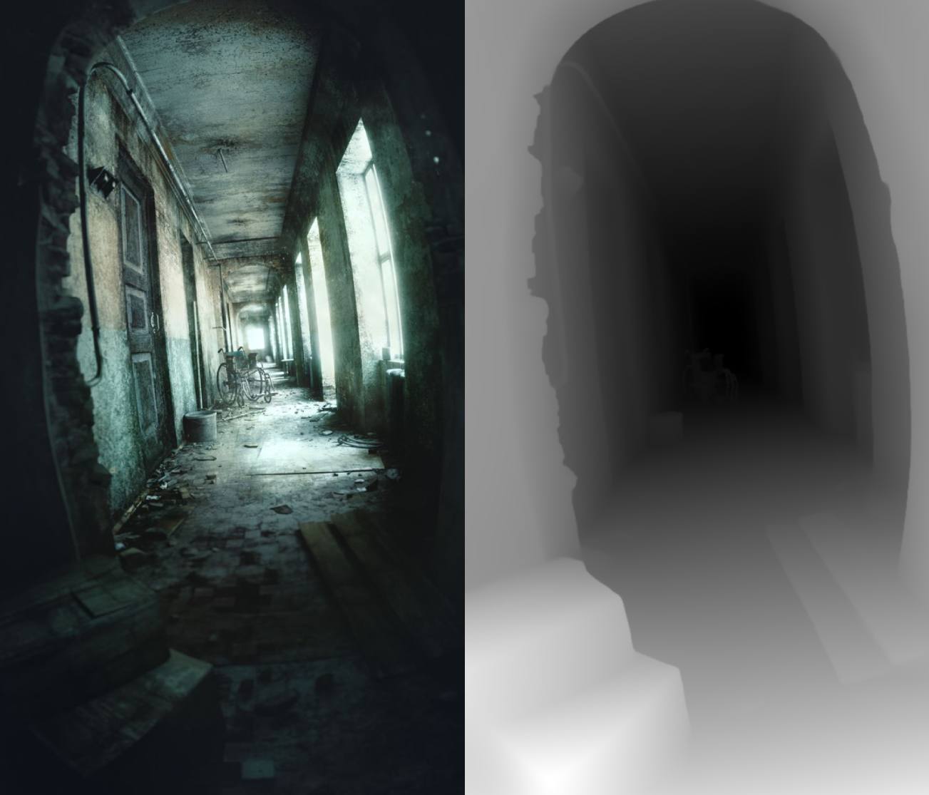 2d render to 3d model, corridor by Gleb Alexandrov