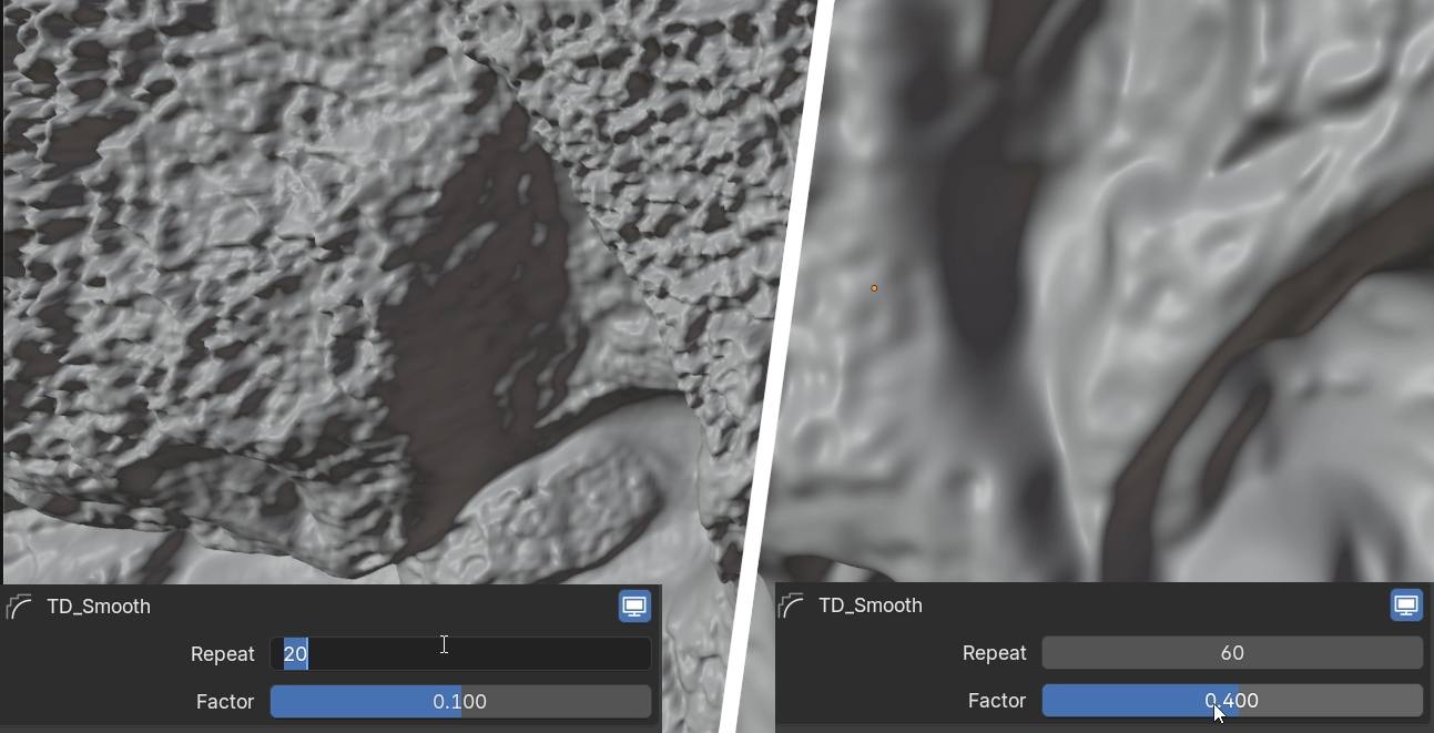 smooth modifier in Blender