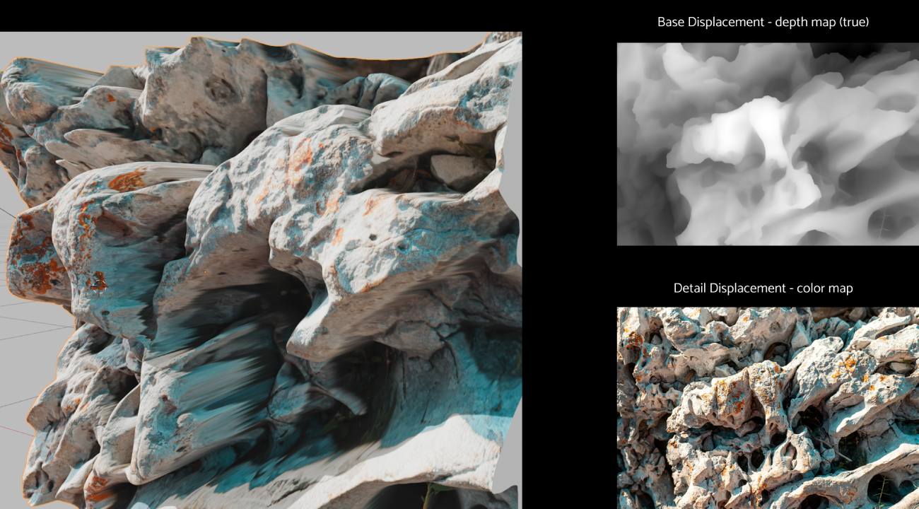 base vs detail displacement in truedepth v3