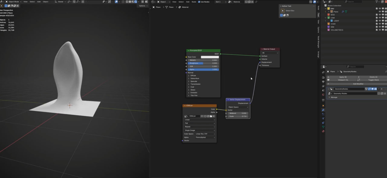 Vector Displacement in Blender - shader node setup