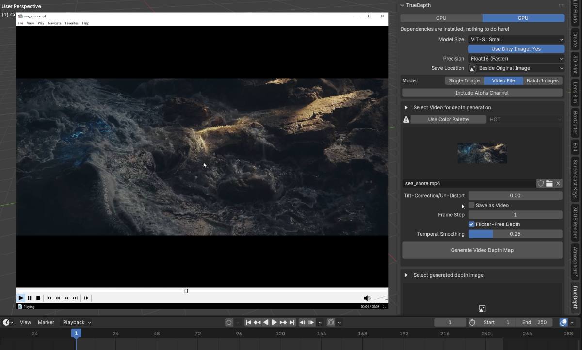 video depth maps