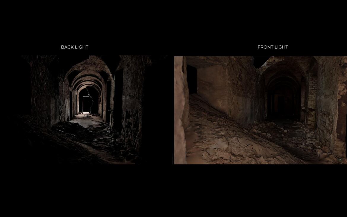 Backlight versus front light in the corridor