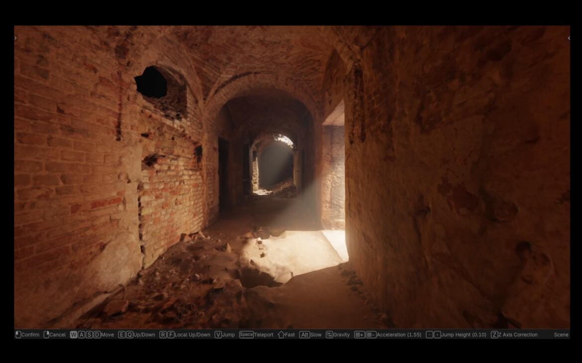 The corridor, from the other direction